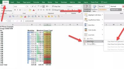 Cara menghilangkan conditional formatting