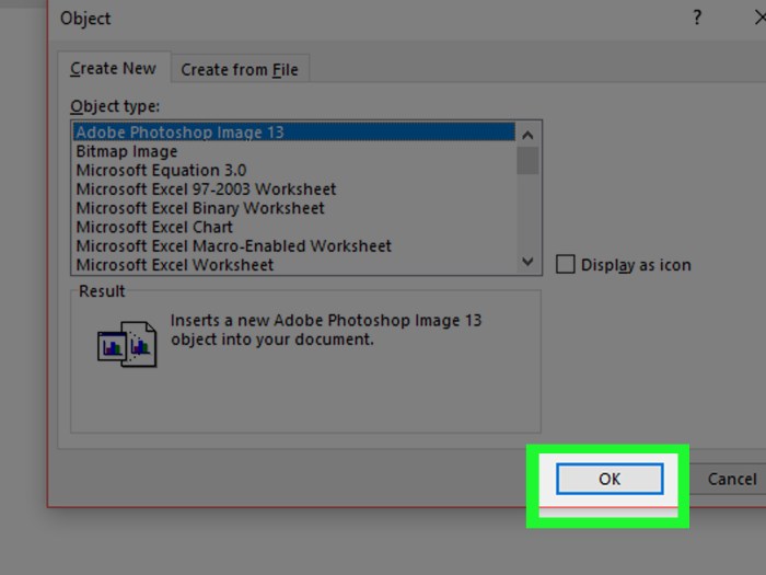Cara menyisipkan file word ke word