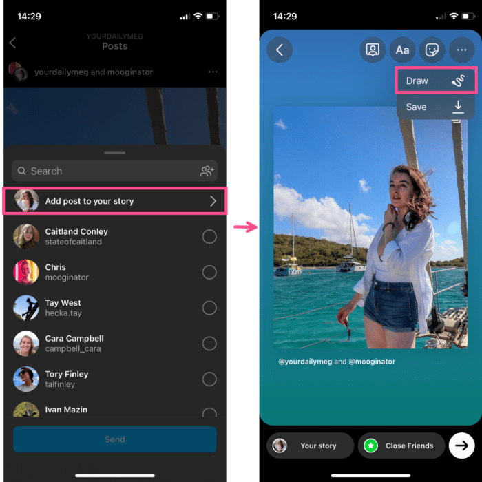 Cara mengubah latar belakang story instagram