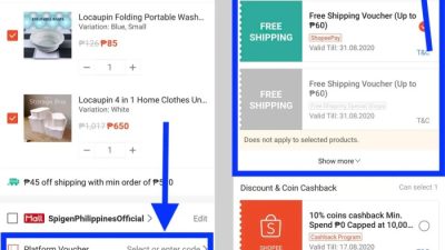 Cara memasukan kode voucher shopee