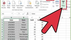 Cara menambah filter di excel