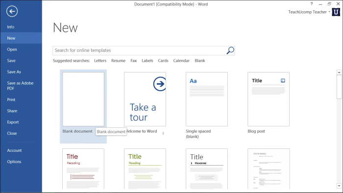 Bagaimana cara membuat dokumen baru di microsoft word