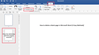 Cara menghapus sheet kosong di word