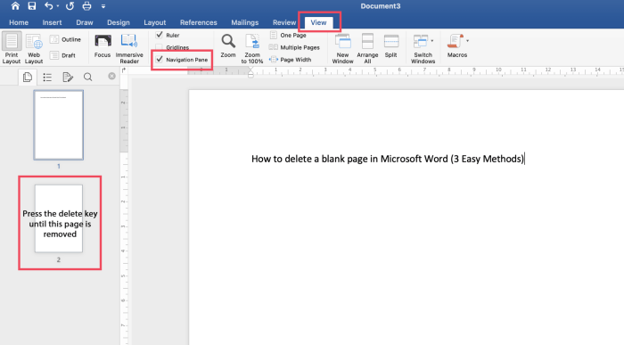 Cara menghapus sheet kosong di word