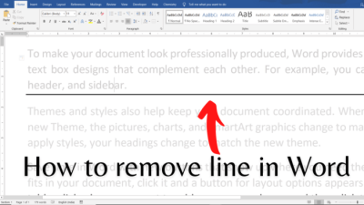 Cara menghilangkan garis pembatas di word