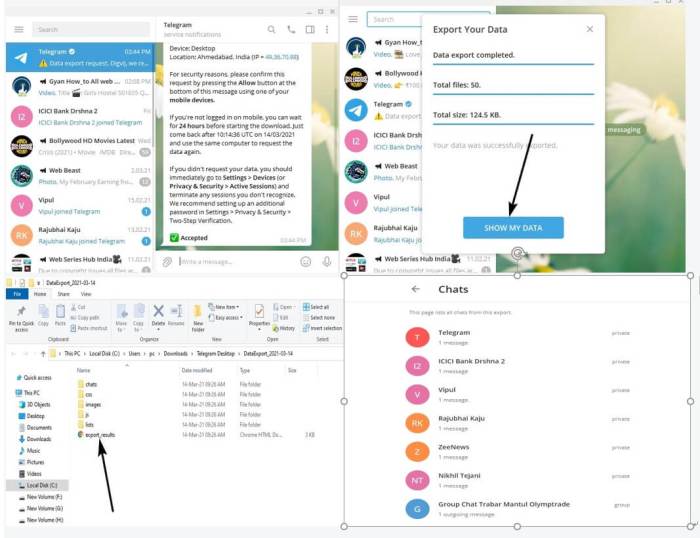 Cara mengembalikan chat di telegram