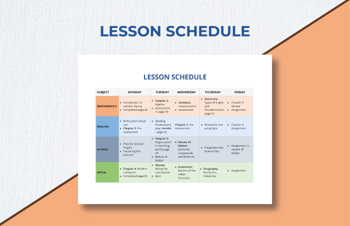 Cara membuat jadwal pelajaran di word