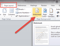 Cara Memberi Watermark pada Dokumen Word