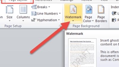 Cara memberi watermark di word