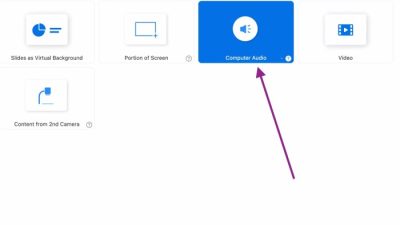 Cara share sound di zoom