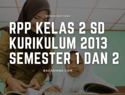 RPP Kelas 2 Semester 2 Kurikulum 2013 Revisi 2020