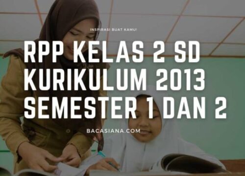 RPP Kelas 2 Semester 2 Kurikulum 2013 Revisi 2020