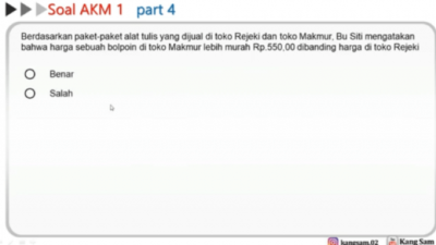 Soal akm kelas 4