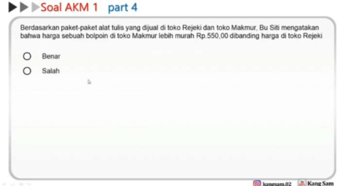 Soal akm kelas 4