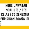 Soal UTS PAI Kelas 1 SD Semester 1 Kurikulum 2013