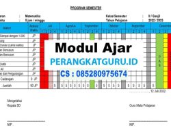Prota dan Promes Kurikulum 2013 SD/MI Kelas 2 Revisi 2017