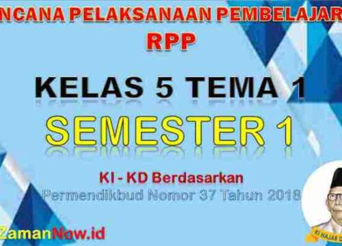 Download RPP Kelas 5 K13 Revisi 2017 Semester 1