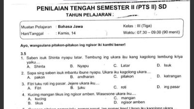 Soal PTS Kelas 4 Semester 1 PDF Panduan Lengkap