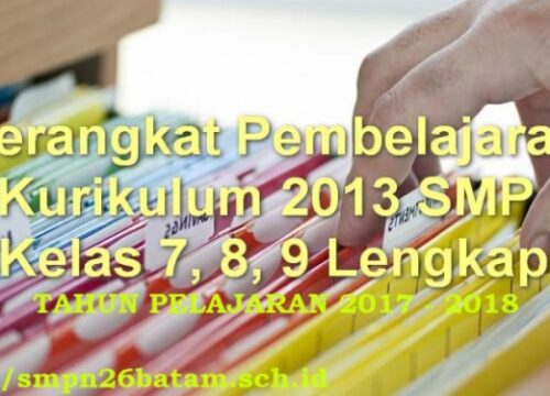 Perangkat Pembelajaran Kurikulum 2013 SMP Revisi 2017