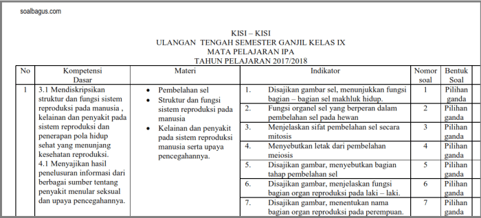 Kisi kisi pts bahasa indonesia kelas 7 semester 2