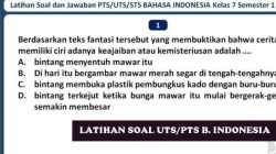 Soal pts bahasa indonesia kelas 7 semester 1 kurikulum 2013