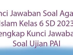 Soal Ujian Agama Islam SD Kelas 6 2020-2021