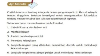 Download kisi-kisi soal kelas 6 semester 1 k13