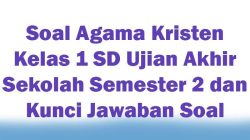Soal Agama Kelas 1 SD Semester 2 2020