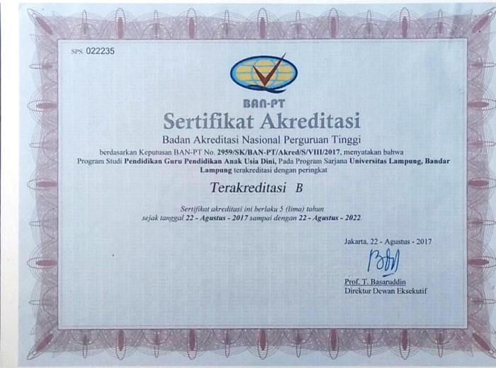 Instrumen akreditasi paud 2017