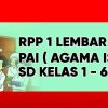 RPP 1 Lembar PAI SD Semester 2 Panduan Lengkap