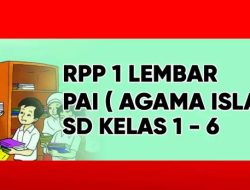 RPP 1 Lembar PAI SD Semester 2 Panduan Lengkap