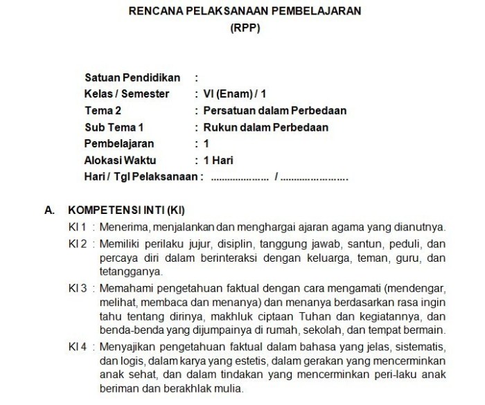 Rpp untuk tk