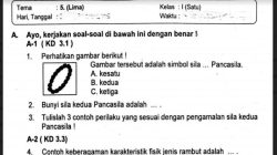 Soal tema 5 kelas 1 revisi 2018
