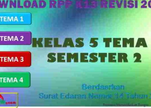 RPP 1 Lembar Kelas 5 Semester 2 Tema 6