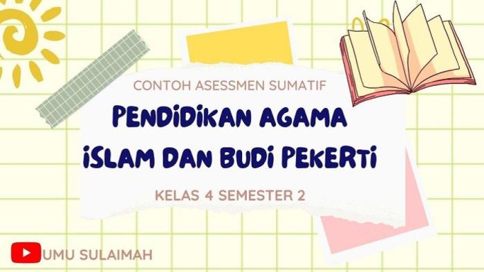 Soal uts agama islam kelas 4 semester 1