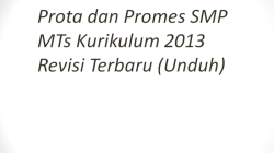 Prota dan Promes SMP Kurikulum 2013 Panduan Lengkap