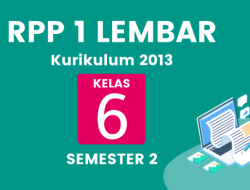 Download RPP Daring Kelas 6 Semester 1 Lengkap