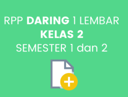 RPP 1 Lembar Kelas 2 Semester 1 dan 2
