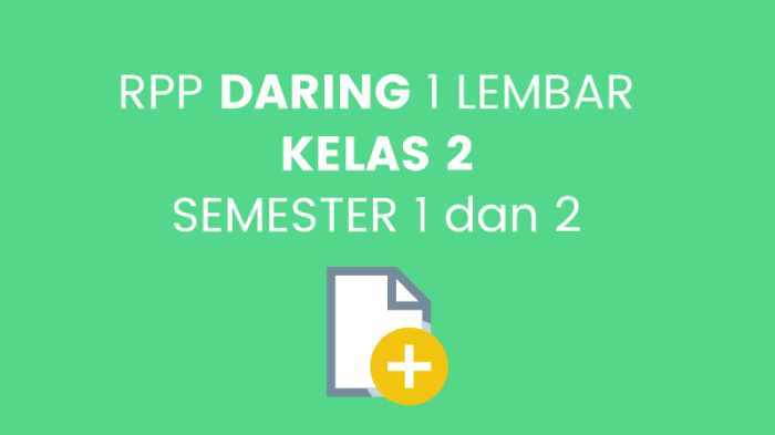 Download rpp 1 lembar kelas 2 semester 1