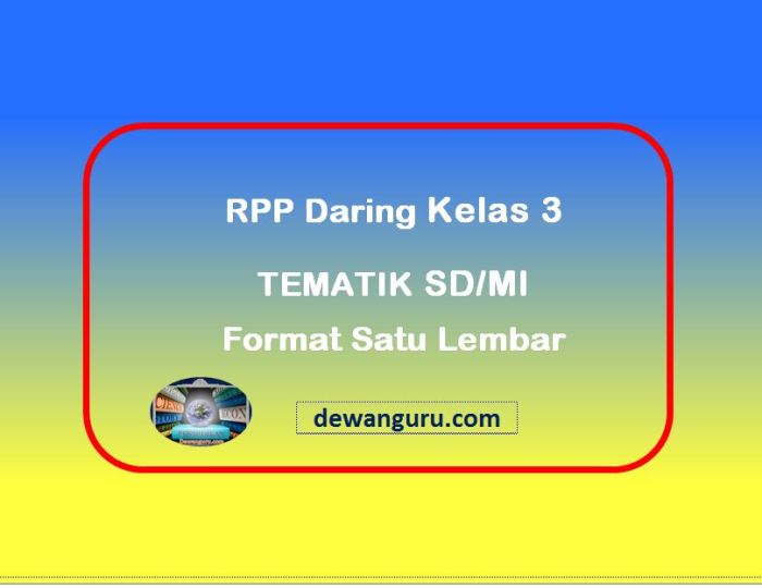 Rpp daring bahasa indonesia