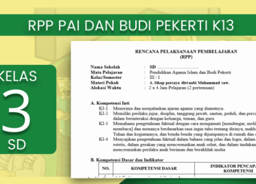 RPP K13 Kelas 3 Revisi 2017 Panduan Lengkap