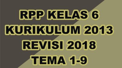 Rpp kelas 6 revisi 2020