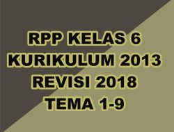 RPP Matematika Kelas 6 Kurikulum 2013 Revisi 2018 Semester 2