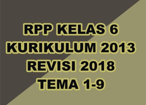 RPP Matematika Kelas 6 Kurikulum 2013 Revisi 2018 Semester 2