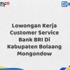 Lowongan Kerja Customer Service Bank BRI Di Kabupaten Bolaang Mongondow Tahun 2025 (Buruan Daftar Sekarang)