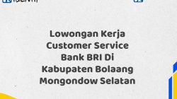 Lowongan Kerja Customer Service Bank BRI Di Kabupaten Bolaang Mongondow Selatan Tahun 2025 (Lamar Sekarang)