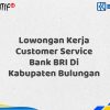Lowongan Kerja Customer Service Bank BRI Di Kabupaten Bulungan Tahun 2025 (Apply Now)