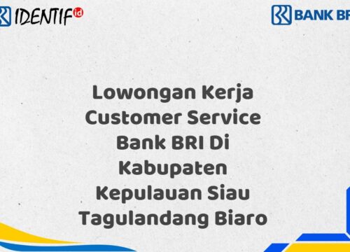 Lowongan Kerja Customer Service Bank BRI Di Kabupaten Kepulauan Siau Tagulandang Biaro Tahun 2025 (Buruan Daftar Sekarang)