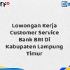Lowongan Kerja Customer Service Bank BRI Di Kabupaten Lampung Timur Tahun 2025 (Yang Wajib Anda Ketahui)