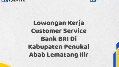 Lowongan Kerja Customer Service Bank BRI Di Kabupaten Penukal Abab Lematang Ilir